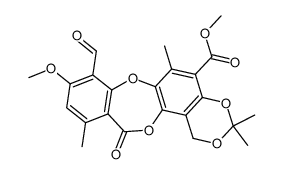 methyl 8-formyl-9-methoxy-2,2,6,11-tetramethyl-12-oxo-1H,12H-[1,3]benzodioxino[6,5-b][1,4]benzodioxepin-5-carboxylate Structure