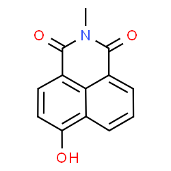 4-Hydroxy-N-methylnaphthalene-1,8-dicarbimide结构式