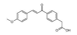 2-(4-(3-(4-methoxyphenyl)acryloyl)phenyl)acetic acid Structure