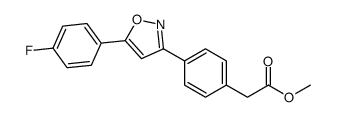 methyl 2-[4-[5-(4-fluorophenyl)-1,2-oxazol-3-yl]phenyl]acetate结构式