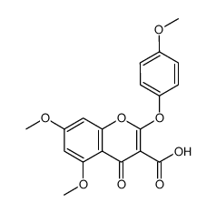 5,7-dimethoxy-2-(4-methoxyphenoxy)-4-oxo-4H-chromene-3-carboxylic acid结构式