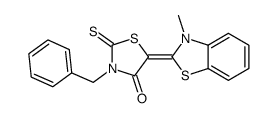 4-Thiazolidinone,5-(3-methyl-2(3H)-benzothiazolylidene)-3-(phenylmethyl)-2-thioxo- structure