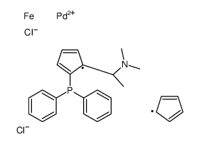 二氯[(S)-N,N-二甲基-1-[(R)-2-(二苯基膦基)二茂铁基]乙胺]钯(II)图片