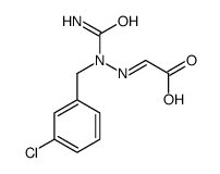 2-[carbamoyl-[(3-chlorophenyl)methyl]hydrazinylidene]acetic acid结构式