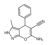 6-AMINO-3-METHYL-4-PHENYL-4H-PYRANO[3,2-D]PYRAZOLE-5-CARBONITRILE结构式