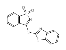 7-benzothiazol-2-ylsulfanyl-9$l^{6}-thia-8-azabicyclo[4.3.0]nona-1,3,5,7-tetraene 9,9-dioxide picture