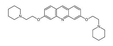 3,6-bis(2-piperidin-1-ylethoxy)acridine Structure