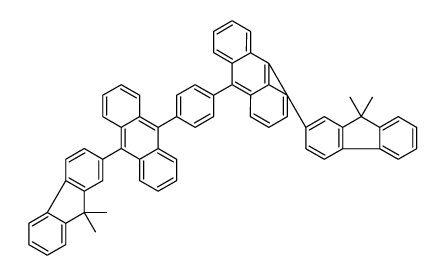 9-(9,9-dimethylfluoren-2-yl)-10-[4-[10-(9,9-dimethylfluoren-2-yl)anthracen-9-yl]phenyl]anthracene Structure