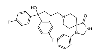 8-[4,4-bis(p-fluorophenyl)-4-hydroxybutyl]-1-phenyl-1,3,8-triazaspiro[4.5]decan-4-one结构式