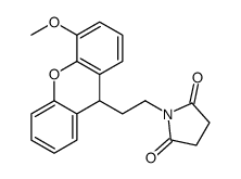 1-[2-(4-methoxy-9H-xanthen-9-yl)ethyl]pyrrolidine-2,5-dione结构式