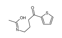 N-(4-oxo-4-thiophen-2-ylbutyl)acetamide结构式