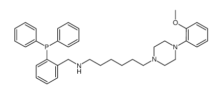 N-[4-(6-aminohexyl)-1-(2-methoxyphenyl)piperazine]-2-(diphenylphosphanyl)benzylamine结构式