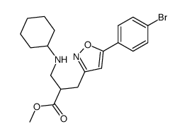 3-[5-(4-bromophenyl)isoxazol-3-yl]-2-(cyclohexylaminomethyl)propionic acid methyl ester结构式