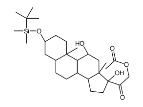(3α,5β,11β)-21-(Acetyloxy)-3-[[(1,1-dimethylethyl)dimethylsilyl]oxy]-11,17-dihydroxy-pregnan-20-one结构式