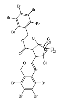 bis[(pentabromophenyl)methyl] 1,4,5,6,7,7-hexachlorobicyclo[2.2.1]hept-5-ene-2,3-dicarboxylate Structure