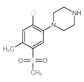 1-[2-CHLORO-4-METHYL-5-(METHYLSULFONYL)PHENYL]PIPERAZINE structure