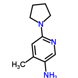 5-AMINO-4-METHYL-2-(1-PYRROLIDINYL)PYRIDINE结构式