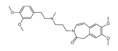 1-[7,8dimethoxy-1,3-dihydro-2H-3-benzazepin-2-on-3-yl]-3-[N-methyl-N-(2-{3,4-dimethoxy-phenyl}-ethyl)-amino]-propane Structure