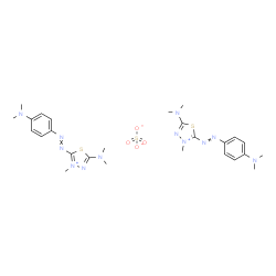 bis[5-(dimethylamino)-2-[[4-(dimethylamino)phenyl]azo]-3-methyl-1,3,4-thiadiazolium] sulphate structure