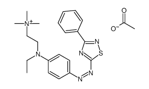 2-[N-ethyl-4-[(3-phenyl-1,2,4-thiadiazol-5-yl)diazenyl]anilino]ethyl-trimethylazanium,acetate Structure