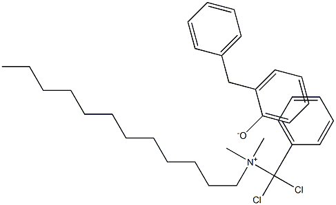 (ar,ar-dichlorobenzyl)dodecyldimethylammonium α-phenyl-o-cresolate结构式