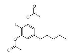 2-iodo-5-pentylresorcinol diacetate Structure