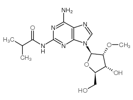 2-amino-n2-isobutyryl-2'-o-methyladenosine结构式