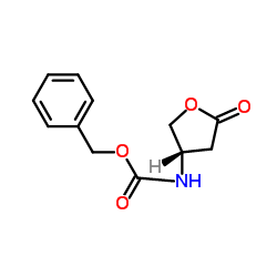 Benzyl (S)-(-)-tetrahydro-5-oxo-3-furanyl-carbama structure