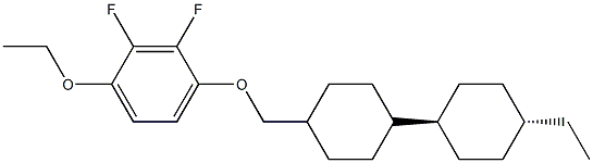 1-Ethoxy-4-[[(trans,trans)-4'-ethyl[1,1'-bicyclohexyl]-4-yl]methoxy]-2,3-difluorobenzene Structure