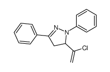 3-(1-chloroethenyl)-2,5-diphenyl-3,4-dihydropyrazole结构式
