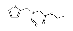 (Formyl-thiophen-2-ylmethyl-amino)-acetic acid ethyl ester Structure