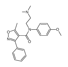 N-(p-methoxyphenyl)-N-(2-dimethylaminoethyl)-5-methyl-3-phenyl-4-isoxazole carboxamide结构式