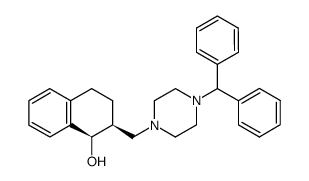 (1R,2S)-2-(4-Benzhydryl-piperazin-1-ylmethyl)-1,2,3,4-tetrahydro-naphthalen-1-ol结构式