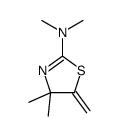 N,N,4,4-tetramethyl-5-methylidene-1,3-thiazol-2-amine结构式