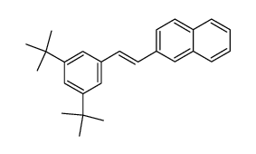 2-[(Z)-2-(3,5-Di-tert-butyl-phenyl)-vinyl]-naphthalene结构式