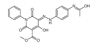 3-Pyridinecarboxylic acid,5-[[4-(acetylamino)phenyl]azo]-1,2-dihydro-4,6-dihydroxy-2-oxo-1-phenyl-,methyl ester (9CI) Structure