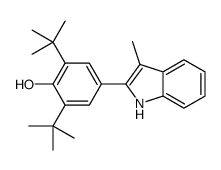 2,6-ditert-butyl-4-(3-methyl-1H-indol-2-yl)phenol Structure