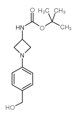 [1-(4-hydroxymethyl-phenyl)-azetidin-3-yl]-carbamic acid tert-butyl ester结构式
