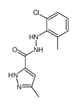 5-Methyl-2H-pyrazole-3-carboxylic acid N'-(2-chloro-6-methyl-phenyl)-hydrazide Structure