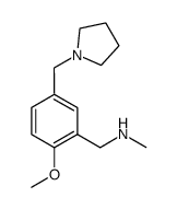(2-Methoxy-5-pyrrolidin-1-ylmethyl-benzyl)-methyl-amine Structure