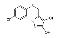 4-chloro-5-[(4-chlorophenyl)sulfanylmethyl]-1,2-oxazol-3-one结构式