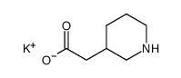 piperidin-3-ylacetic acid potassium salt结构式
