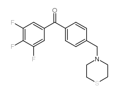 4'-THIOMORPHOLINOMETHYL-3,4,5-TRIFLUOROBENZOPHENONE structure
