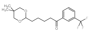 5-(5,5-DIMETHYL-1,3-DIOXAN-2-YL)-3'-TRIFLUOROMETHYLVALEROPHENONE structure