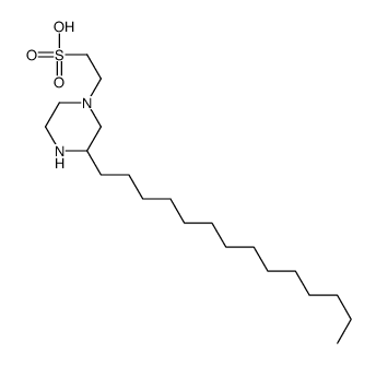 2-(3-tetradecylpiperazin-1-yl)ethanesulfonic acid Structure