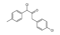 1-chloro-3-(4-chlorophenyl)-1-(4-methylphenyl)propan-2-one结构式