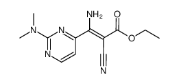 3-amino-2-cyano-3-(2'-dimethylaminopyrimidin-4'-yl)acrylate Structure