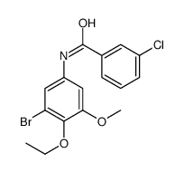 N-(3-bromo-4-ethoxy-5-methoxyphenyl)-3-chlorobenzamide结构式