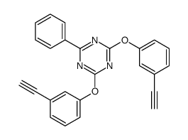 2,4-bis(3-ethynylphenoxy)-6-phenyl-1,3,5-triazine结构式