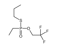 1-[ethyl(2,2,2-trifluoroethoxy)phosphoryl]sulfanylpropane结构式